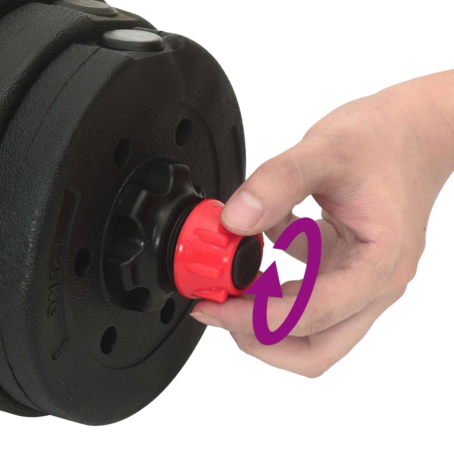 4-in-1 Dumbbell Barbell Kettlebell Set 30 kg Black and Red