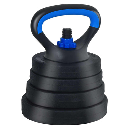 4-in-1 Dumbbell Barbell Kettlebell Set 30 kg Black and Blue