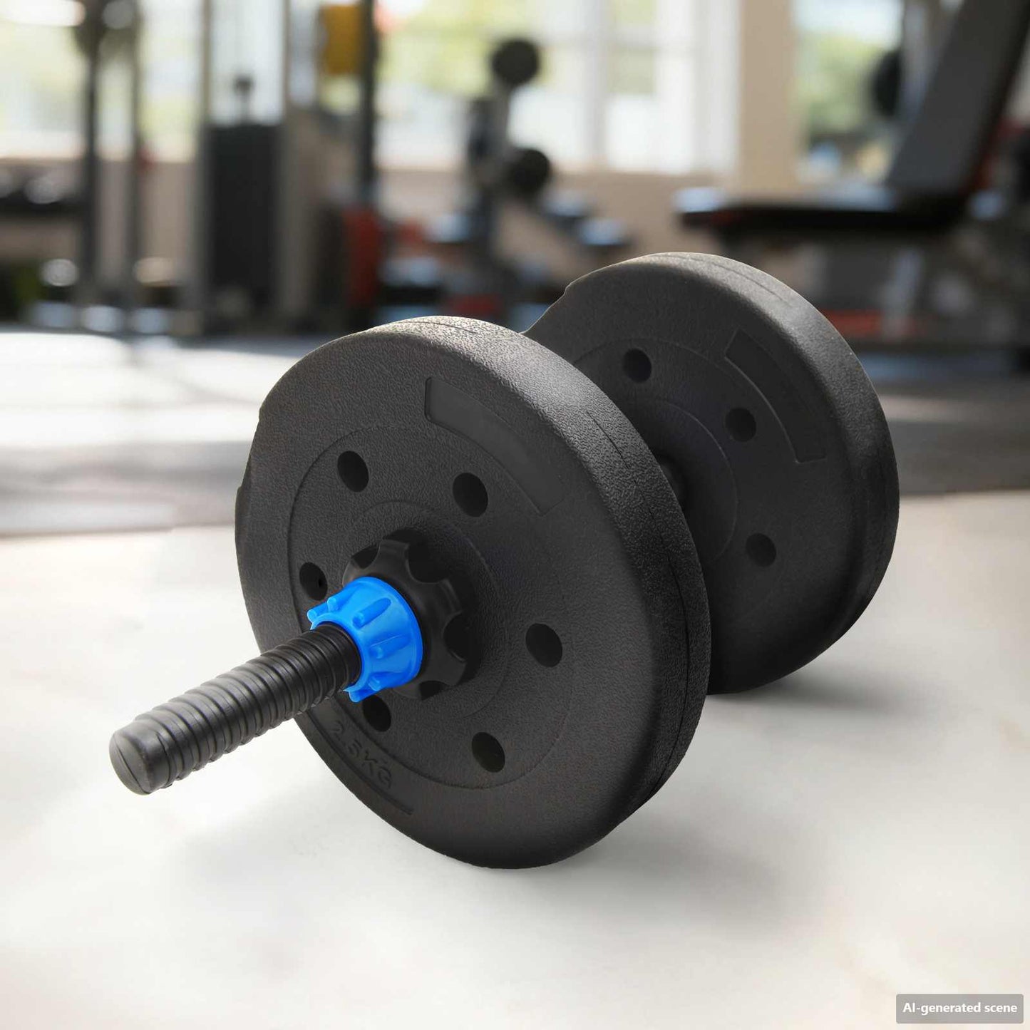 Weight Plates 4 pcs 10 kg Black Cemment and Iron Sand Mixture