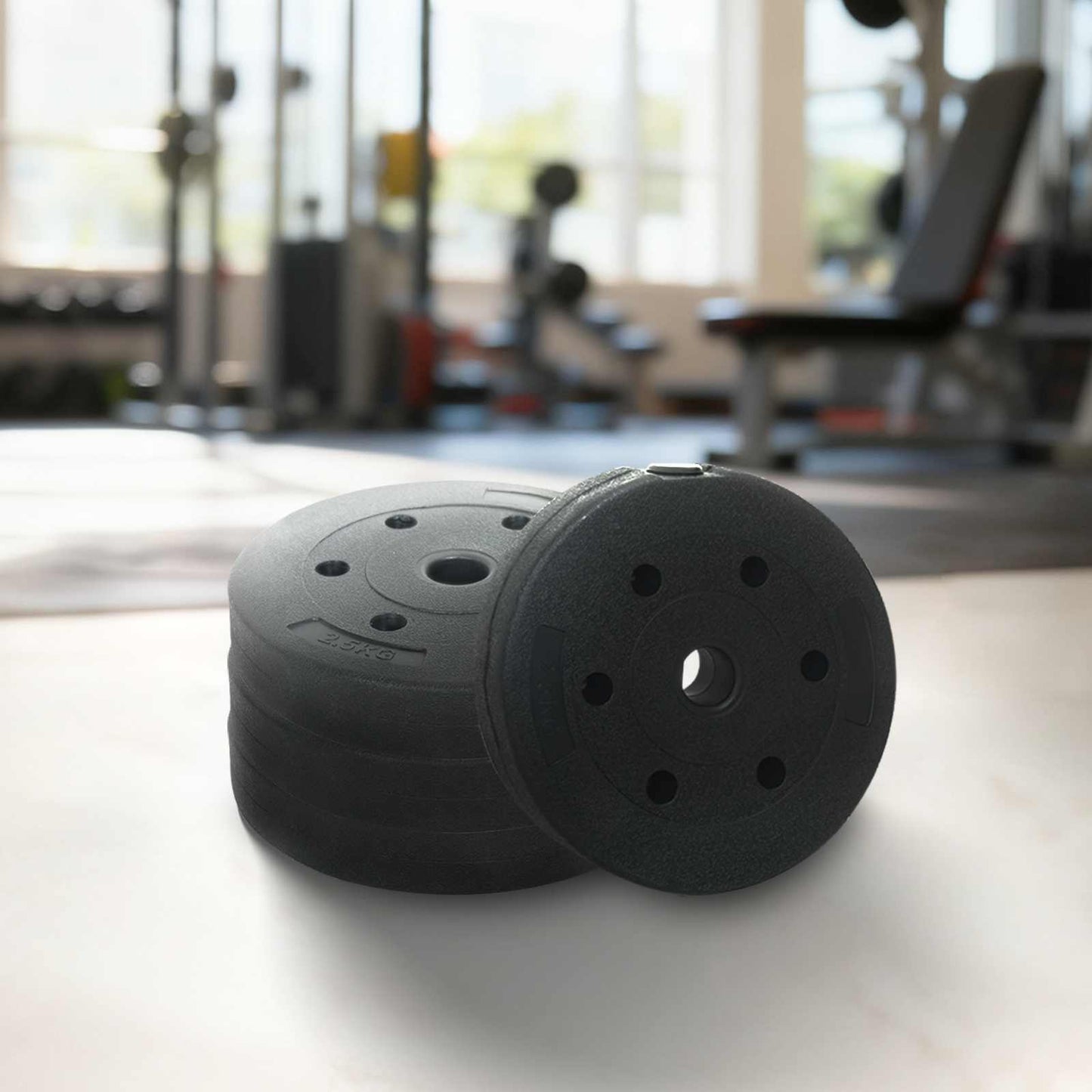 Weight Plates 4 pcs 10 kg Black Cemment and Iron Sand Mixture