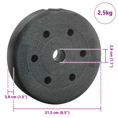 Weight Plates 4 pcs 10 kg Black Cemment and Iron Sand Mixture