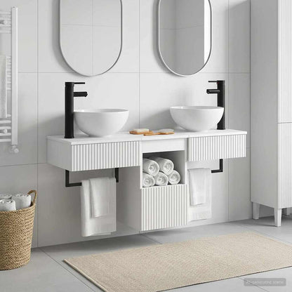 Bathroom Furniture Set 3 pcs White Engineered Wood