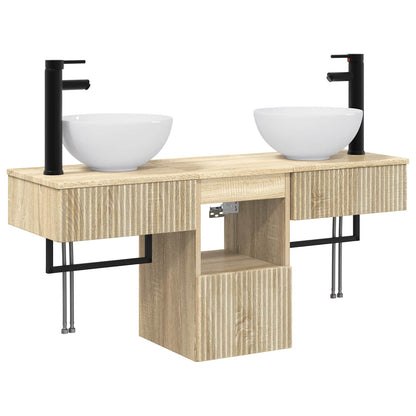 Bathroom Furniture Set 3 pcs Sonoma Oak Engineered Wood