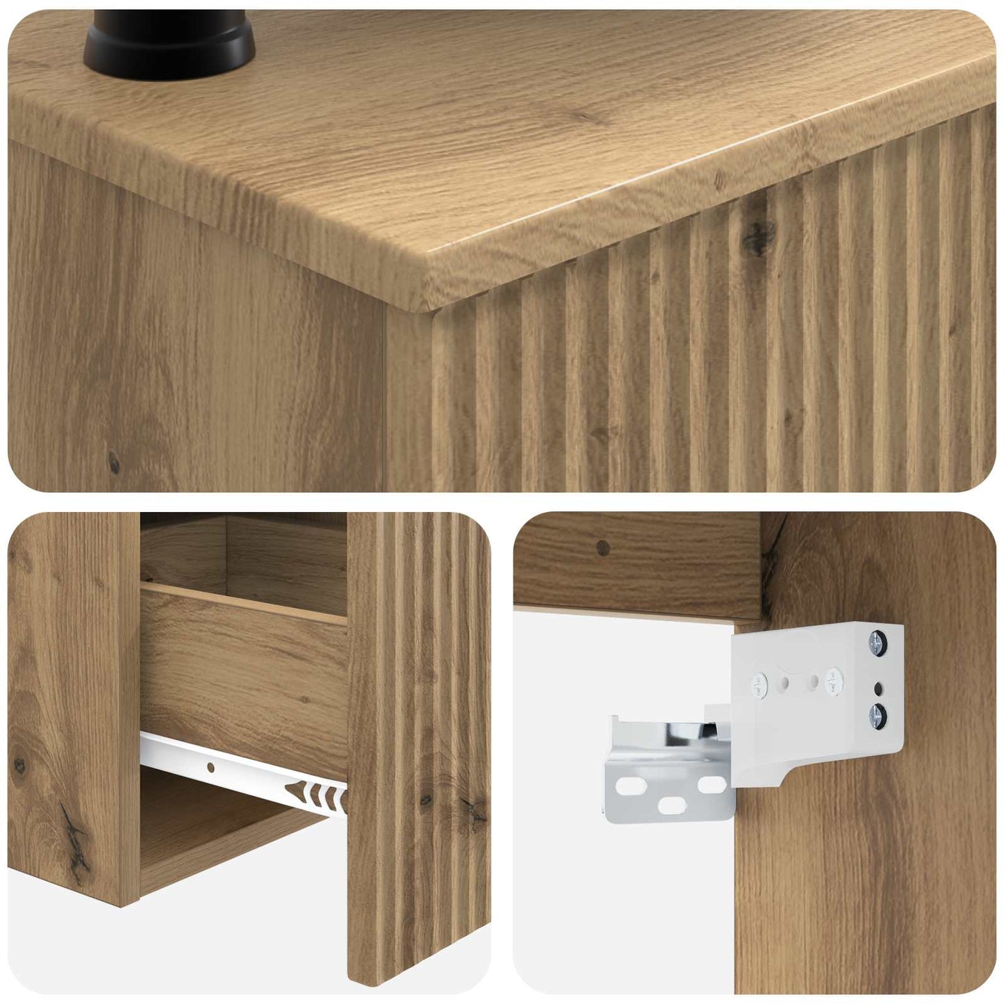 Bathroom Furniture Set 3 pcs Artisan Oak Engineered Wood