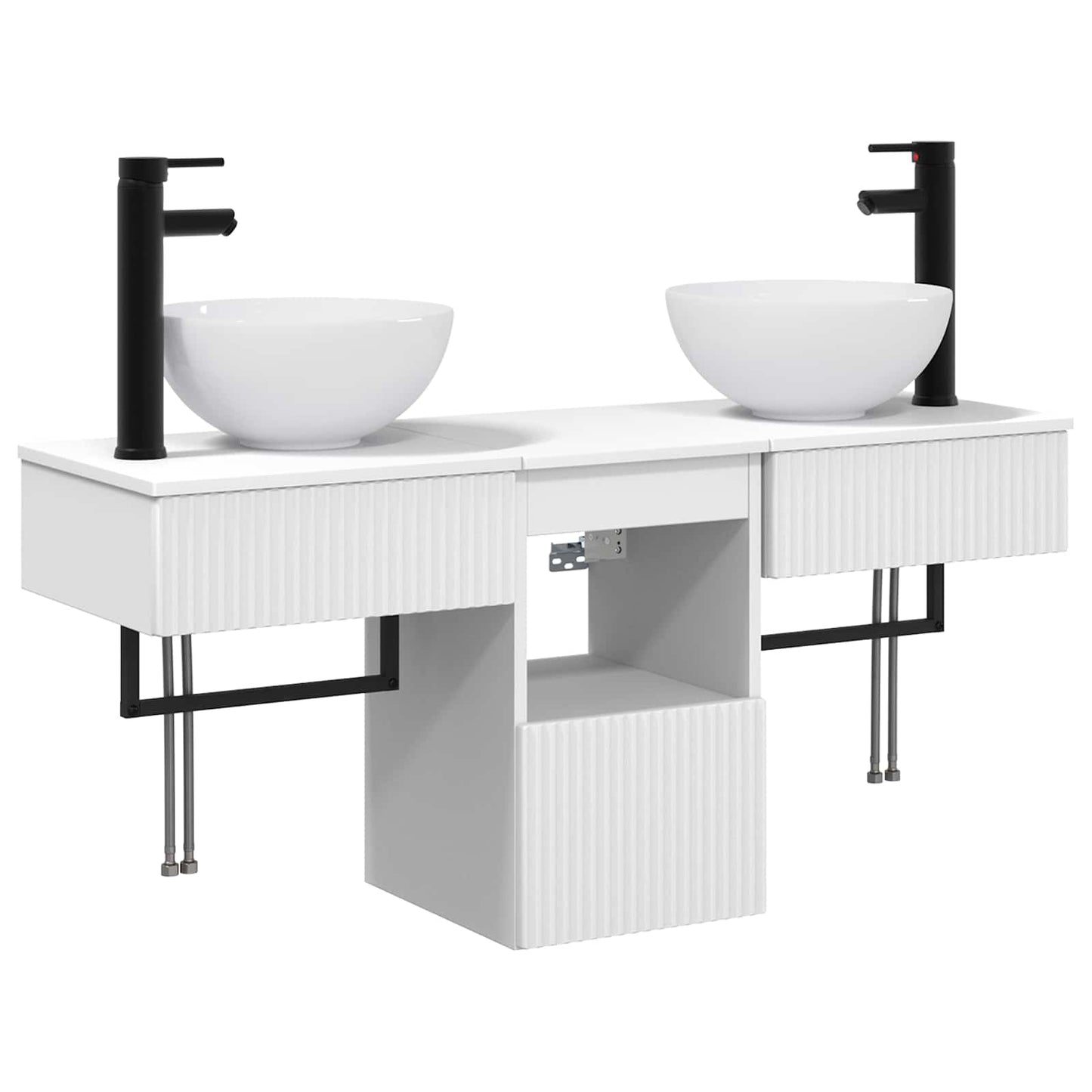 Bathroom Furniture Set 3 pcs White Engineered Wood