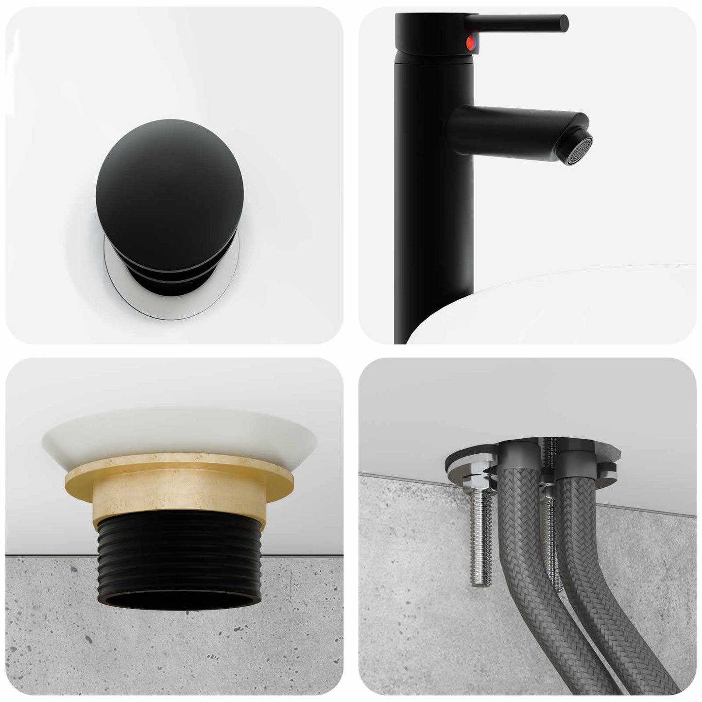 Bathroom Furniture Set 3 pcs Concrete Grey Engineered Wood
