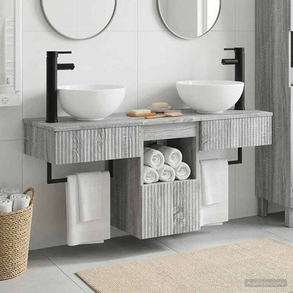 Bathroom Furniture Set 3 pcs Grey Sonoma Engineered Wood
