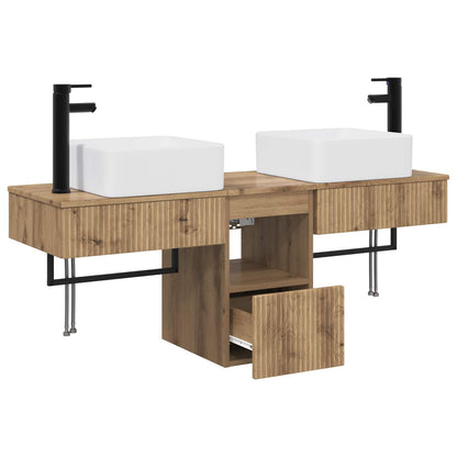 Bathroom Furniture Set 3 pcs Artisan Oak Engineered Wood