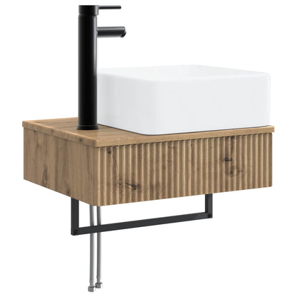 Bathroom Furniture Set 3 pcs Artisan Oak Engineered Wood