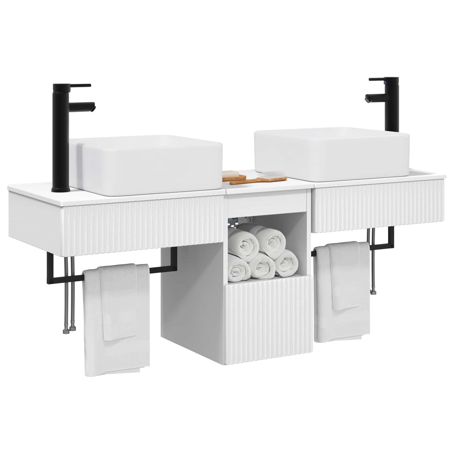 Bathroom Cabinet Set 3 pcs White 53 x 35 x 39 cm