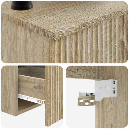 Bathroom Cabinet Set 3 pcs Sonoma Oak 53 x 35 x 39 cm