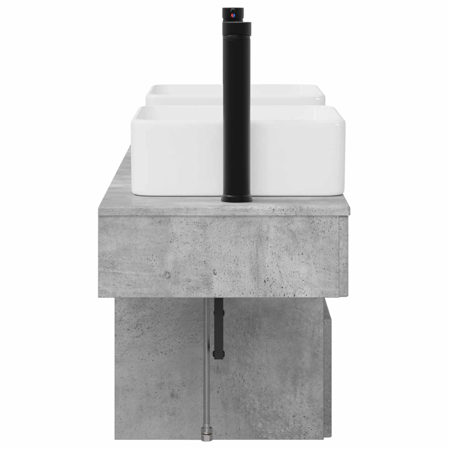 Bathroom Cabinet Set 3 pcs Concrete Grey 53 x 35 x 39 cm