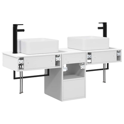Bathroom Cabinet Set 3 pcs High Gloss White 53 x 35 x 39 cm