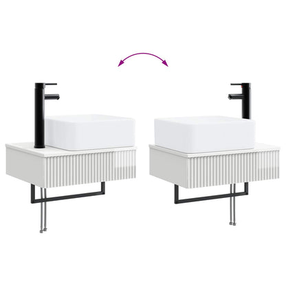 Bathroom Cabinet Set 3 pcs High Gloss White 53 x 35 x 39 cm