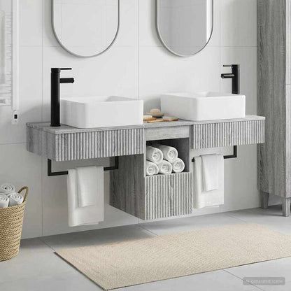 Bathroom Cabinet Set 3 pcs Grey Sonoma 53 x 35 x 39 cm