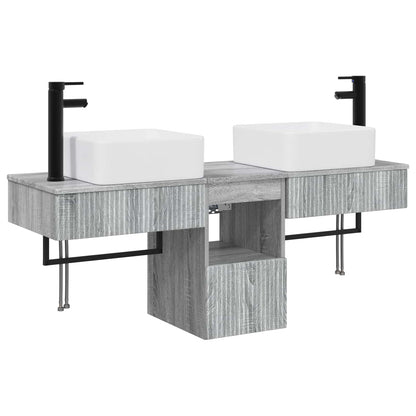 Bathroom Cabinet Set 3 pcs Grey Sonoma 53 x 35 x 39 cm