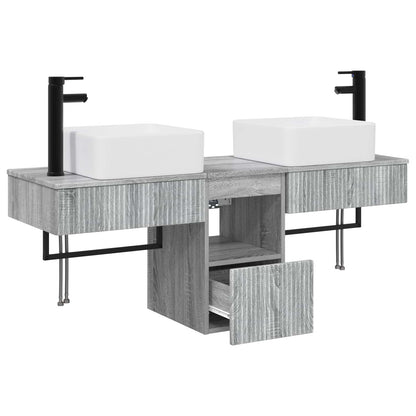 Bathroom Cabinet Set 3 pcs Grey Sonoma 53 x 35 x 39 cm