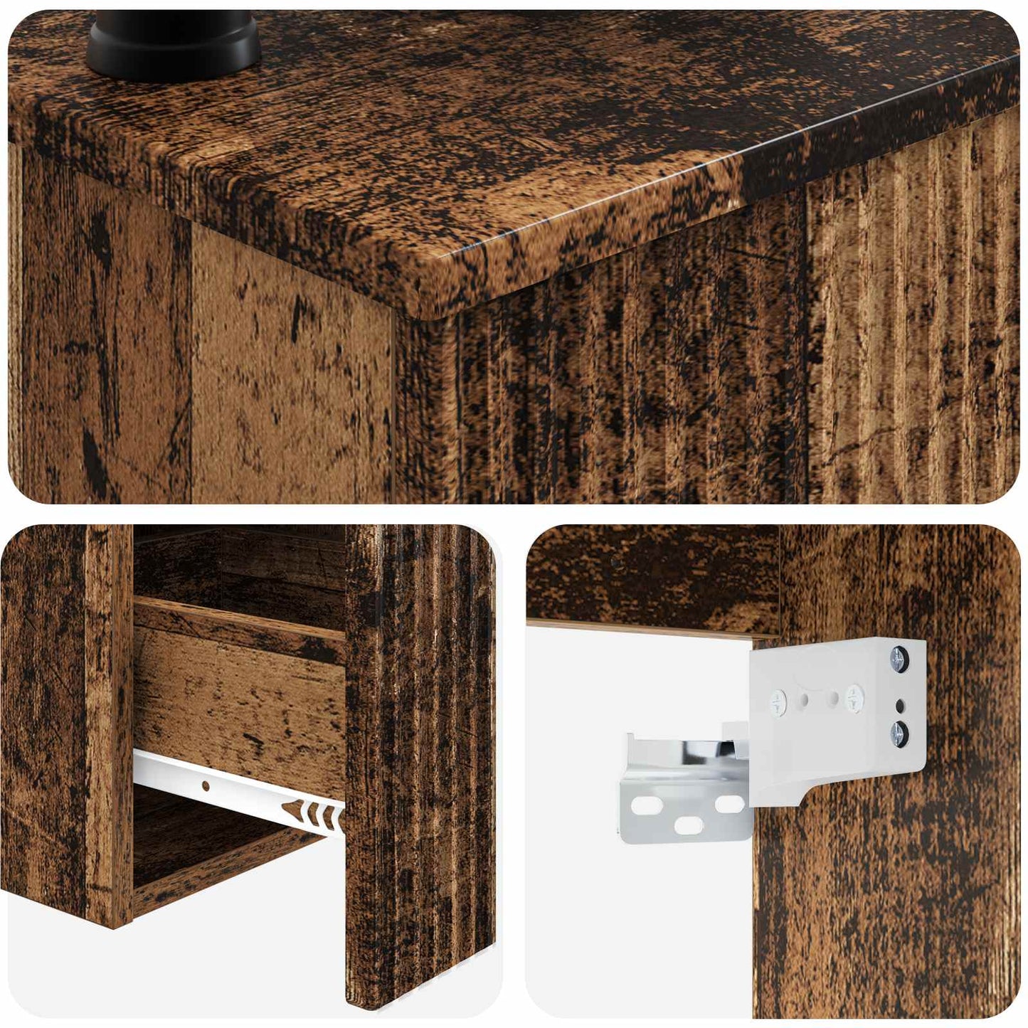 Bathroom Cabinet Set 3 pcs Old Wood 53 x 35 x 39 cm