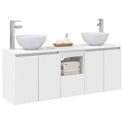 Bathroom Cabinet Set 3 pcs White 49.5 x 35 x 63 cm