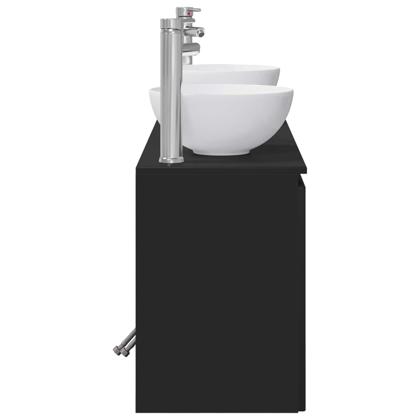 Bathroom Cabinet Set 3 pcs Black 49.5 x 35 x 63 cm