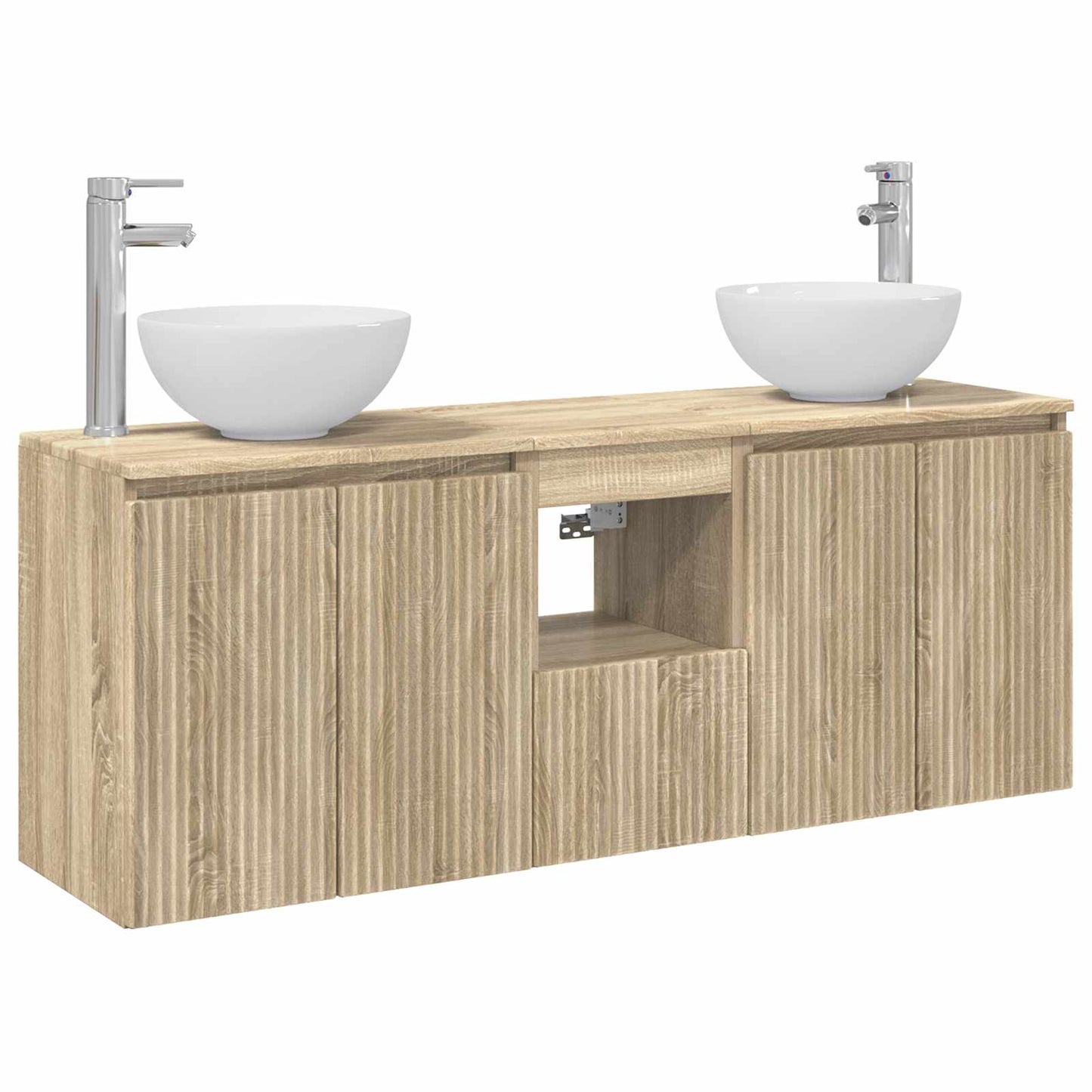 Bathroom Cabinet Set 3 pcs Sonoma Oak 49.5 x 35 x 63 cm