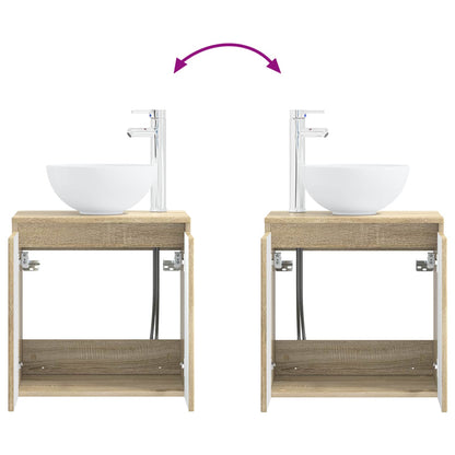 Bathroom Cabinet Set 3 pcs Sonoma Oak 49.5 x 35 x 63 cm