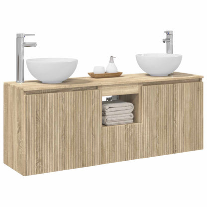 Bathroom Cabinet Set 3 pcs Sonoma Oak 49.5 x 35 x 63 cm