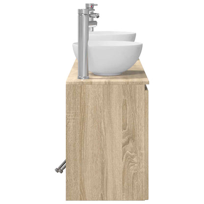 Bathroom Cabinet Set 3 pcs Sonoma Oak 49.5 x 35 x 63 cm