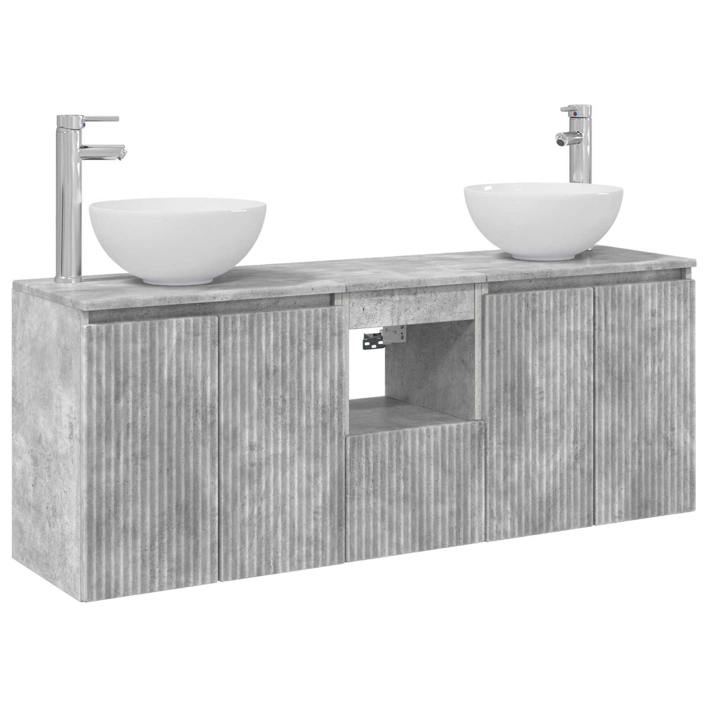 Bathroom Cabinet Set 3 pcs Concrete Grey 49.5 x 35 x 63 cm