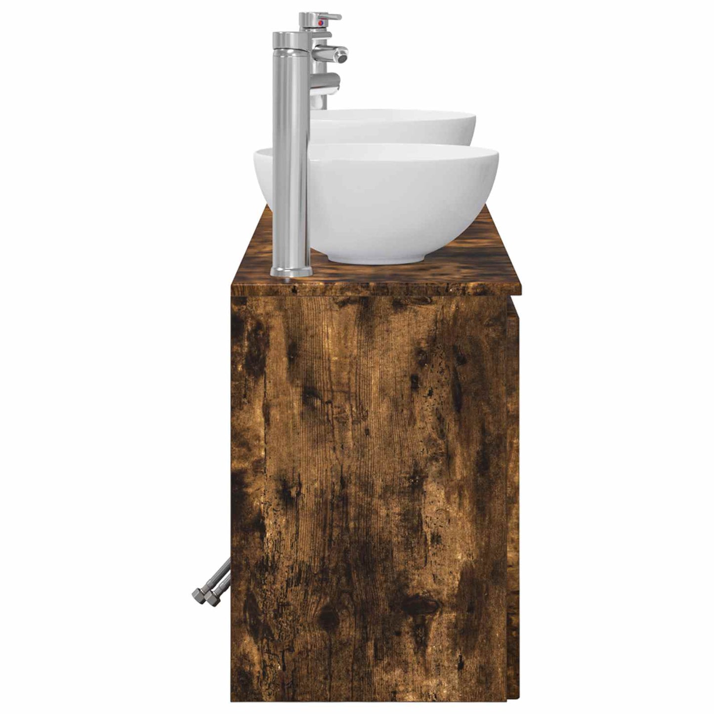 Bathroom Cabinet Set 3 pcs Smoked Oak 49.5 x 35 x 63 cm