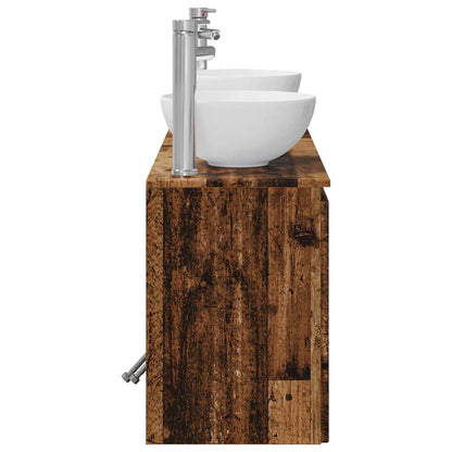 Bathroom Cabinet Set 3 pcs Old Wood 49.5 x 35 x 63 cm