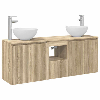 Bathroom Cabinet Set 3 pcs Sonoma Oak 49.5 x 41 x 64.5 cm