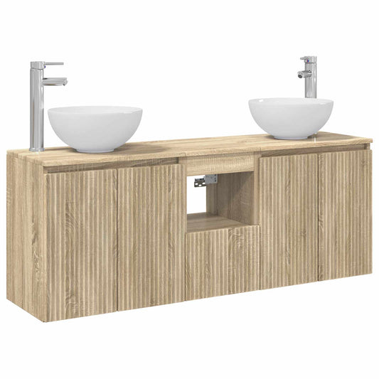 Bathroom Cabinet Set 3 pcs Sonoma Oak 49.5 x 41 x 64.5 cm