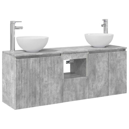 Bathroom Cabinet Set 3 pcs Concrete Grey 49.5 x 41 x 64.5 cm