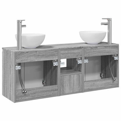 Bathroom Cabinet Set 3 pcs Grey Sonoma 49.5 x 41 x 64.5 cm
