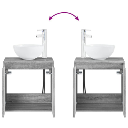 Bathroom Cabinet Set 3 pcs Grey Sonoma 49.5 x 41 x 64.5 cm
