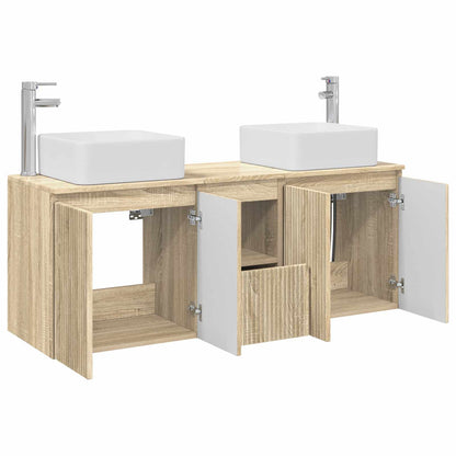 Bathroom Cabinet Set 3 pcs Sonoma Oak 49.5 x 41 x 63 cm