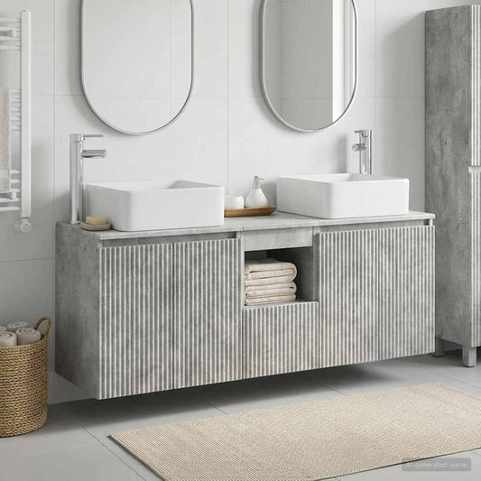 Bathroom Cabinet Set 3 pcs Concrete Grey 49.5 x 41 x 63 cm