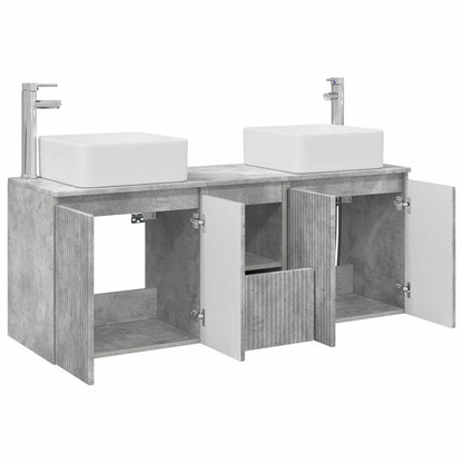 Bathroom Cabinet Set 3 pcs Concrete Grey 49.5 x 41 x 63 cm