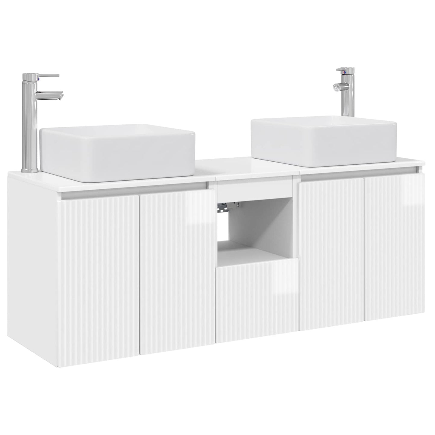 Bathroom Cabinet Set 3 pcs High Gloss White 49.5 x 41 x 63 cm