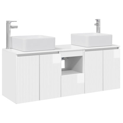 Bathroom Cabinet Set 3 pcs High Gloss White 49.5 x 41 x 63 cm