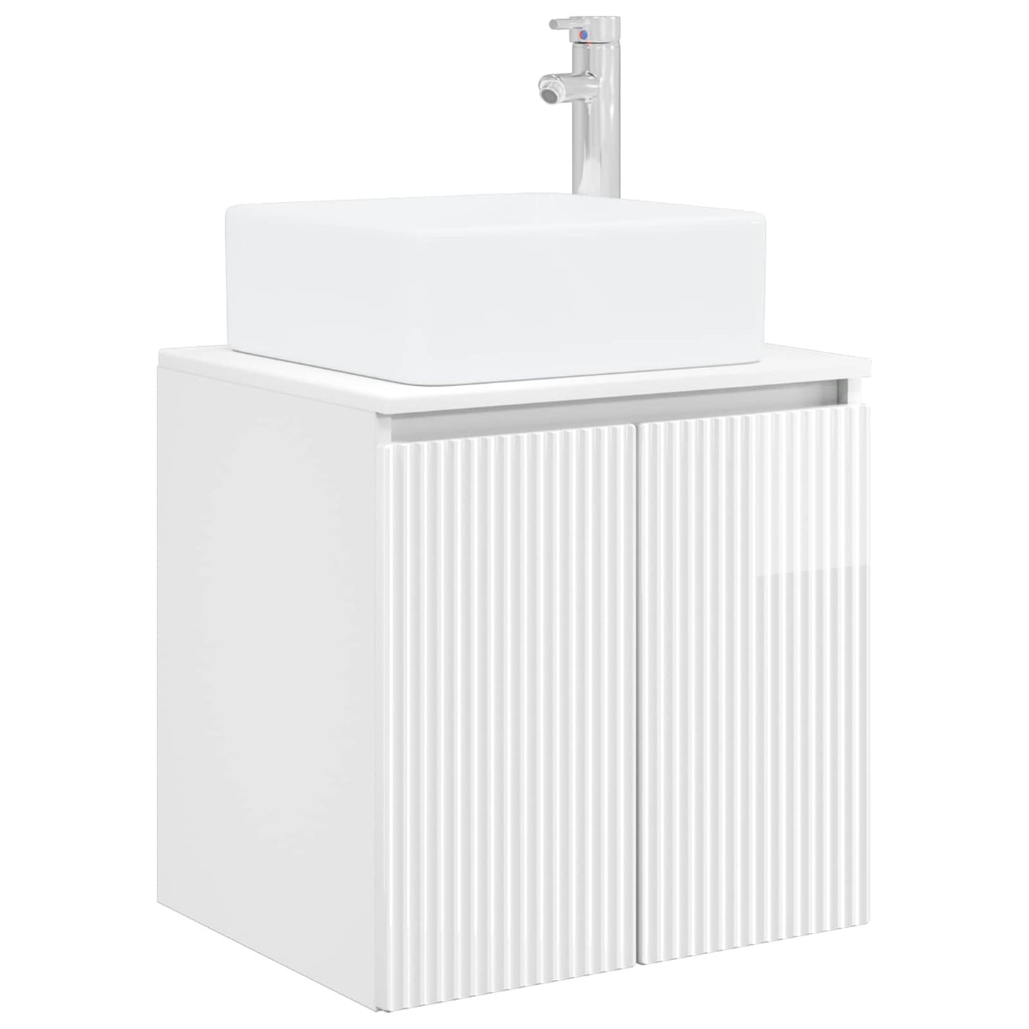 Bathroom Cabinet Set 3 pcs High Gloss White 49.5 x 41 x 63 cm