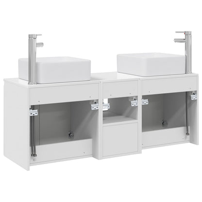 Bathroom Cabinet Set 3 pcs High Gloss White 49.5 x 41 x 63 cm