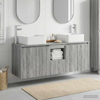 Bathroom Cabinet Set 3 pcs Grey Sonoma 49.5 x 41 x 63 cm