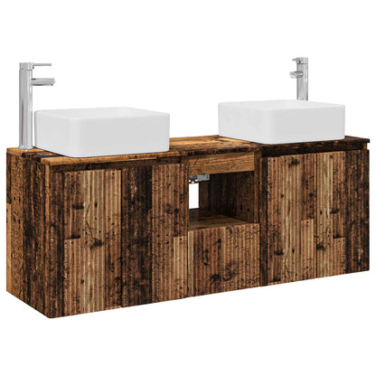 Bathroom Cabinet Set 3 pcs Old Wood 49.5 x 41 x 63 cm