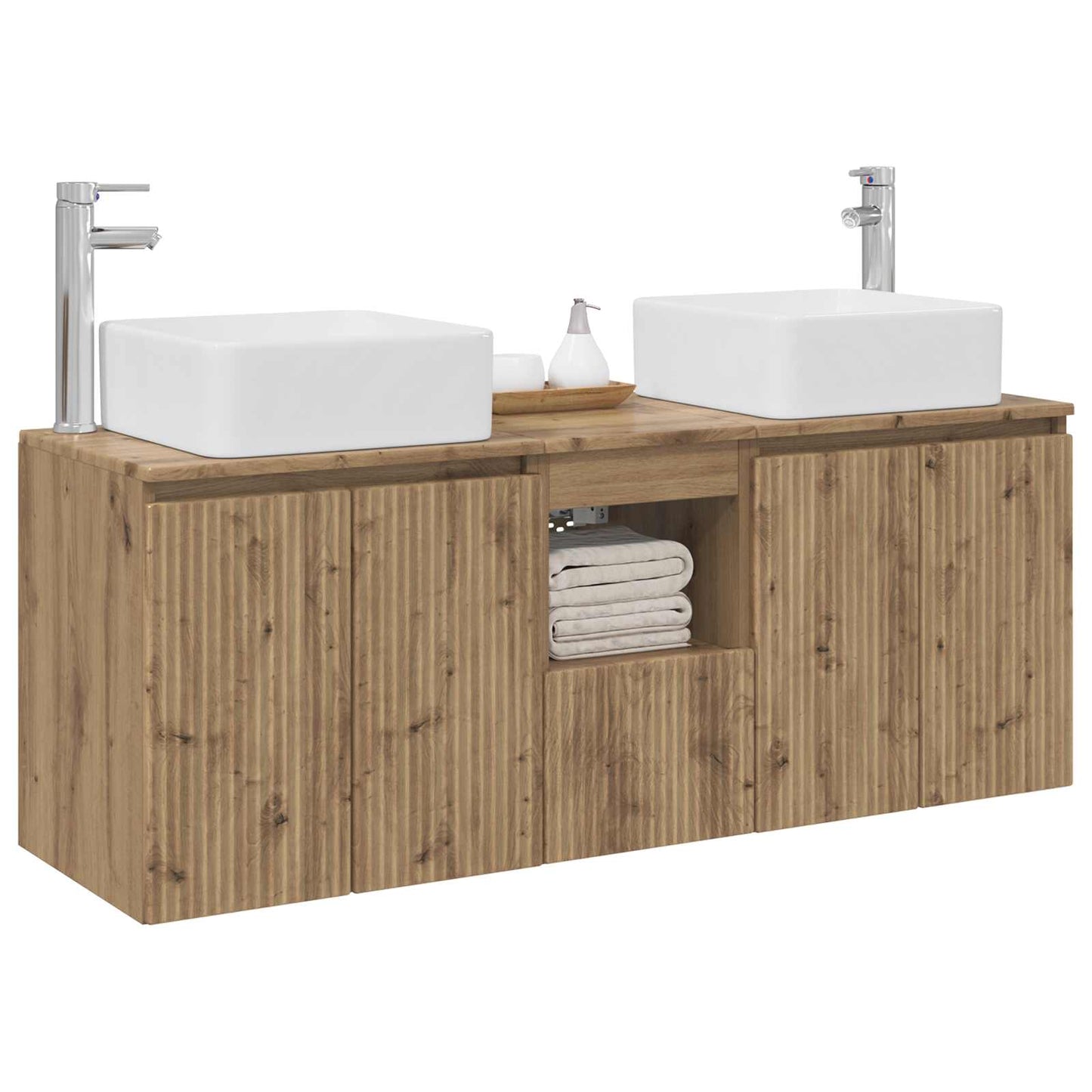 Bathroom Cabinet Set 3 pcs Artisan Oak 49.5 x 41 x 63 cm