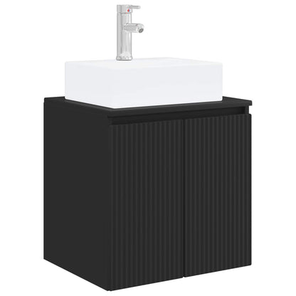 Bathroom Cabinet Set 3 pcs Black 49.5 x 41 x 62.5 cm