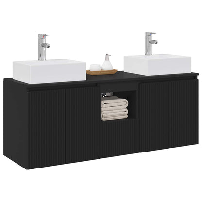 Bathroom Cabinet Set 3 pcs Black 49.5 x 41 x 62.5 cm