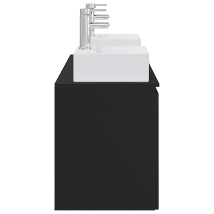 Bathroom Cabinet Set 3 pcs Black 49.5 x 41 x 62.5 cm