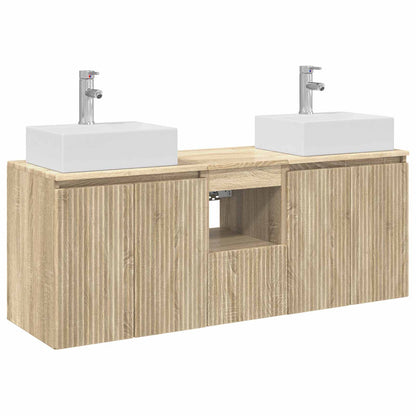 Bathroom Cabinet Set 3 pcs Sonoma Oak 49.5 x 41 x 62.5 cm